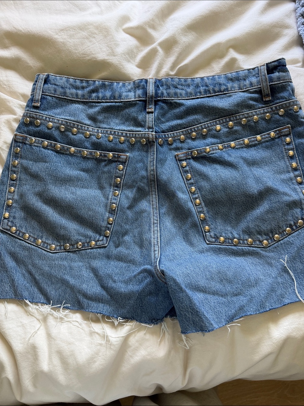 Reformation Studded Denim Shorts - Picture 4 of 5